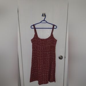 New York & Company Strapless Red and White Dress